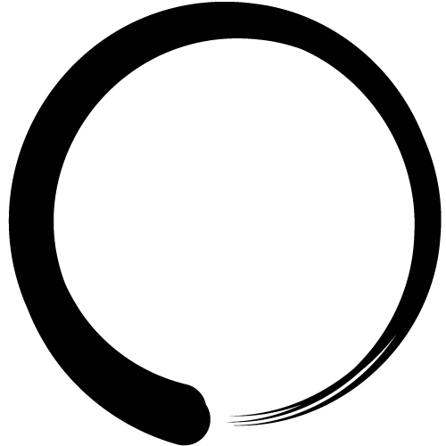 Enso Zen circle, the symbol of Peter Corbett's Zen practice and contemplative care training