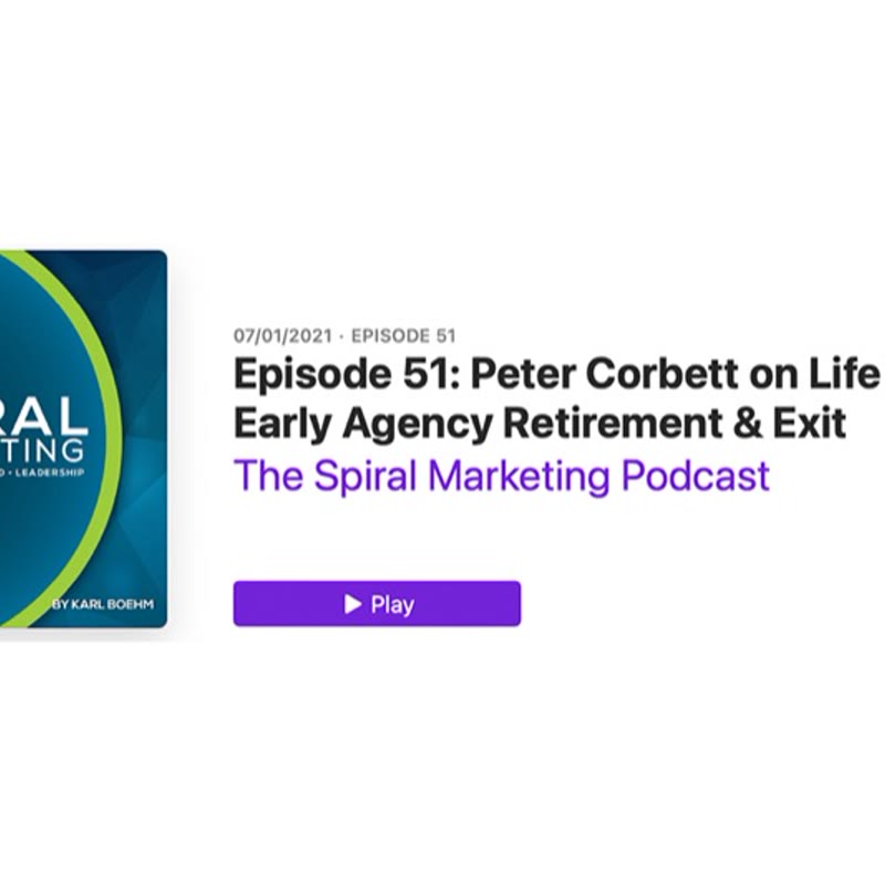 Peter Corbett iStrategyLabs founder retirement announcement after WPP acquisition
