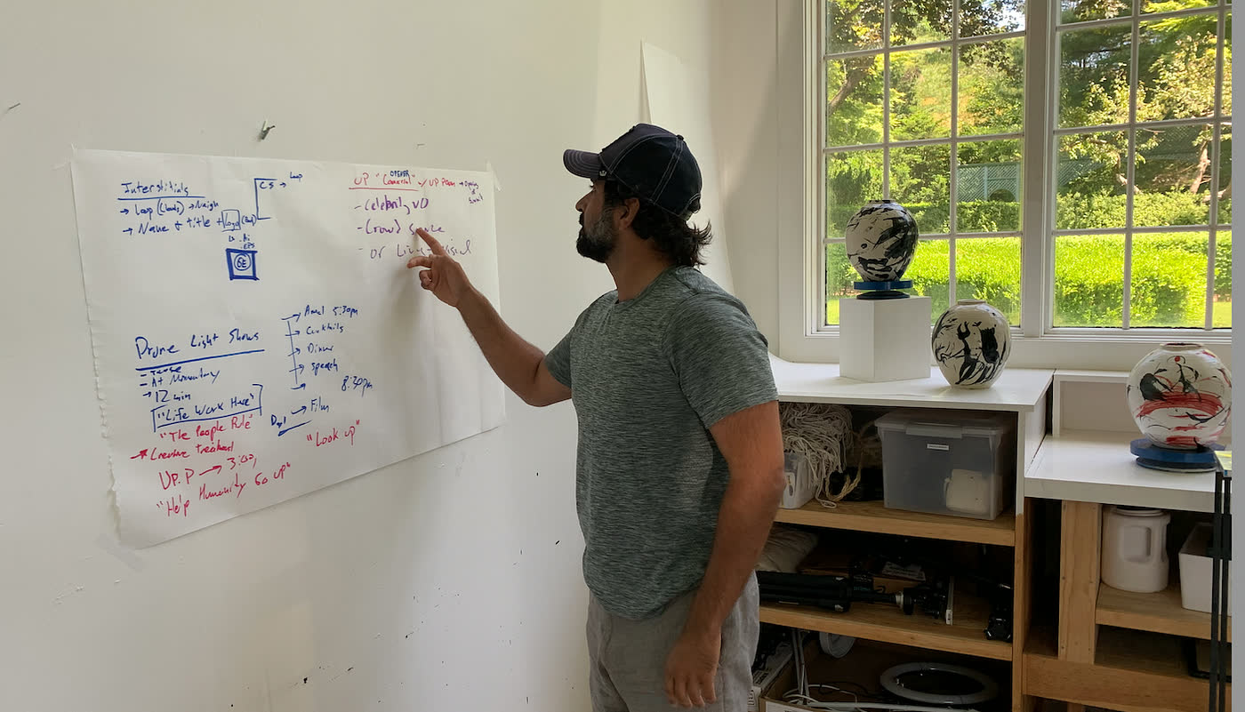 Peter Corbett jamming with Cyrus at Up Summit