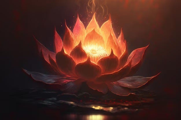 The Fire Lotus burns brighter the darker the mud